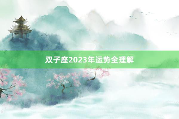 双子座2023年运势全理解